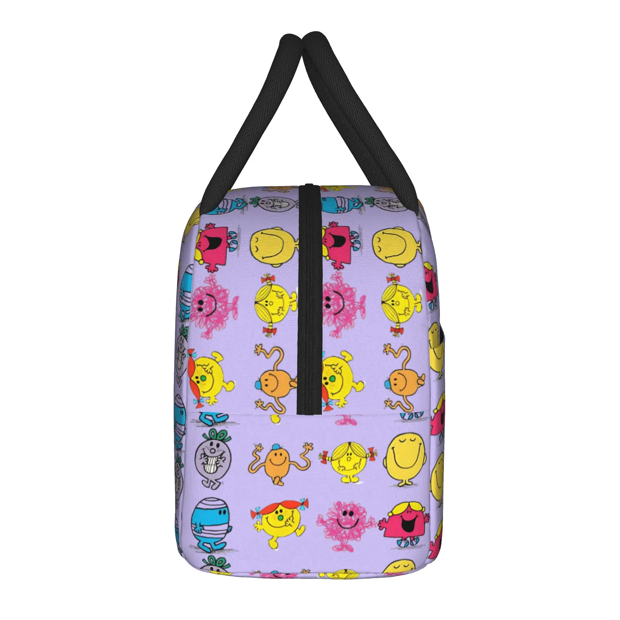 M-Mr M-Men L-Little M-Miss Insulated Lunch Bags High Capacity Cartoon Reusable Thermal Bag Tote Lunch Box School  Outdoor