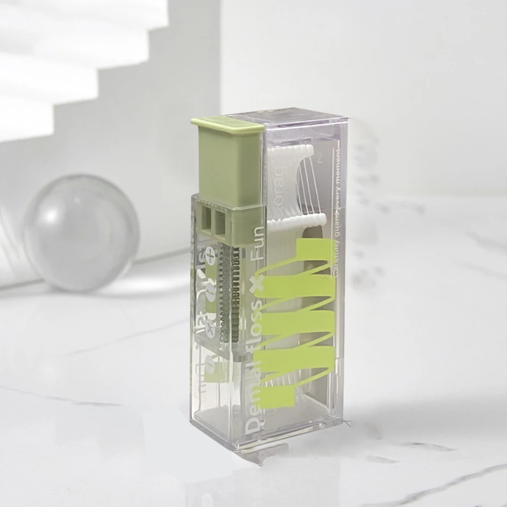 Automatic Dental Floss Storage Box Pop-Up Dental Floss Dispenser With 10Pcs Floss Dental Oral Hygiene Care Portable