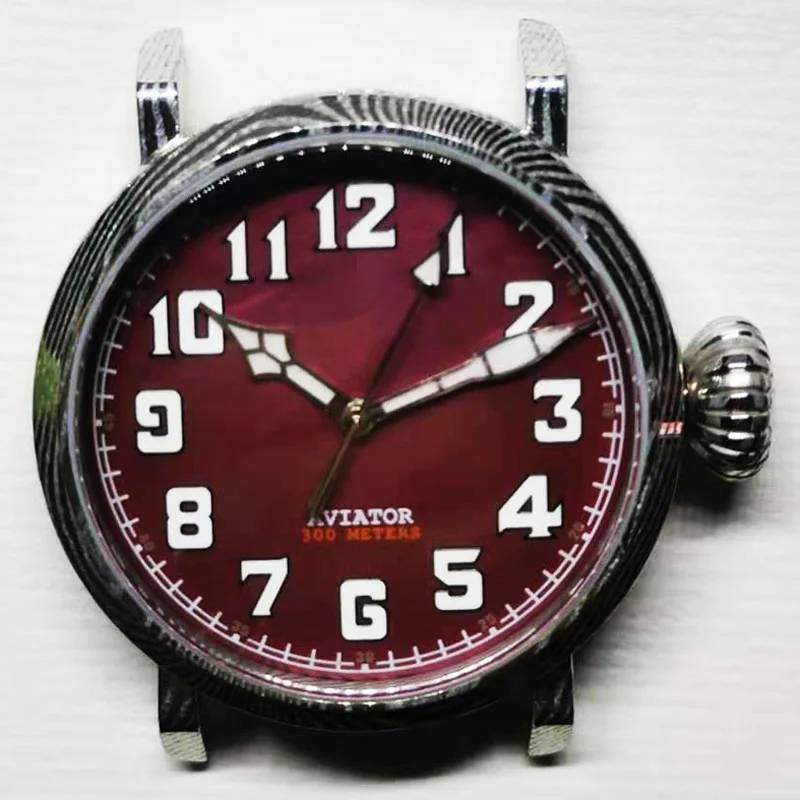 Tamsid Sapphire MOP/Dial Meteorit Jam Tangan Militer Perunggu/Titanium/Damaskus Menyelam Tahan Air Mekanis Otomatis untuk Pria