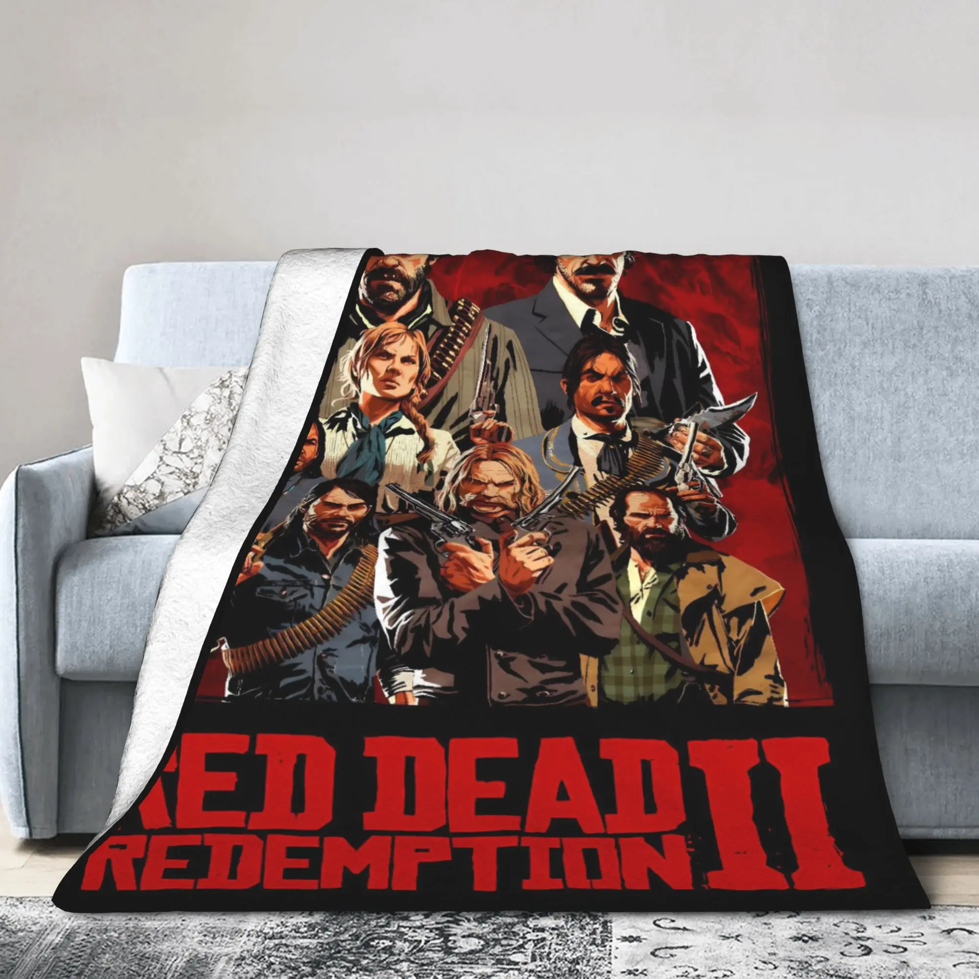 Red Dead Redemption 2, одеяла для путешествий, офиса, фланелевое одеяло для спальни, супер теплое покрывало «сделай сам», подарок на день рождения