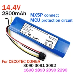 14.4V 3500mAh Battery Pack 100% New for For CECOTEC CONGA 3090 3091 3092 1690 1890 2090 2290 Robot Vacuum Cleaner Accessories