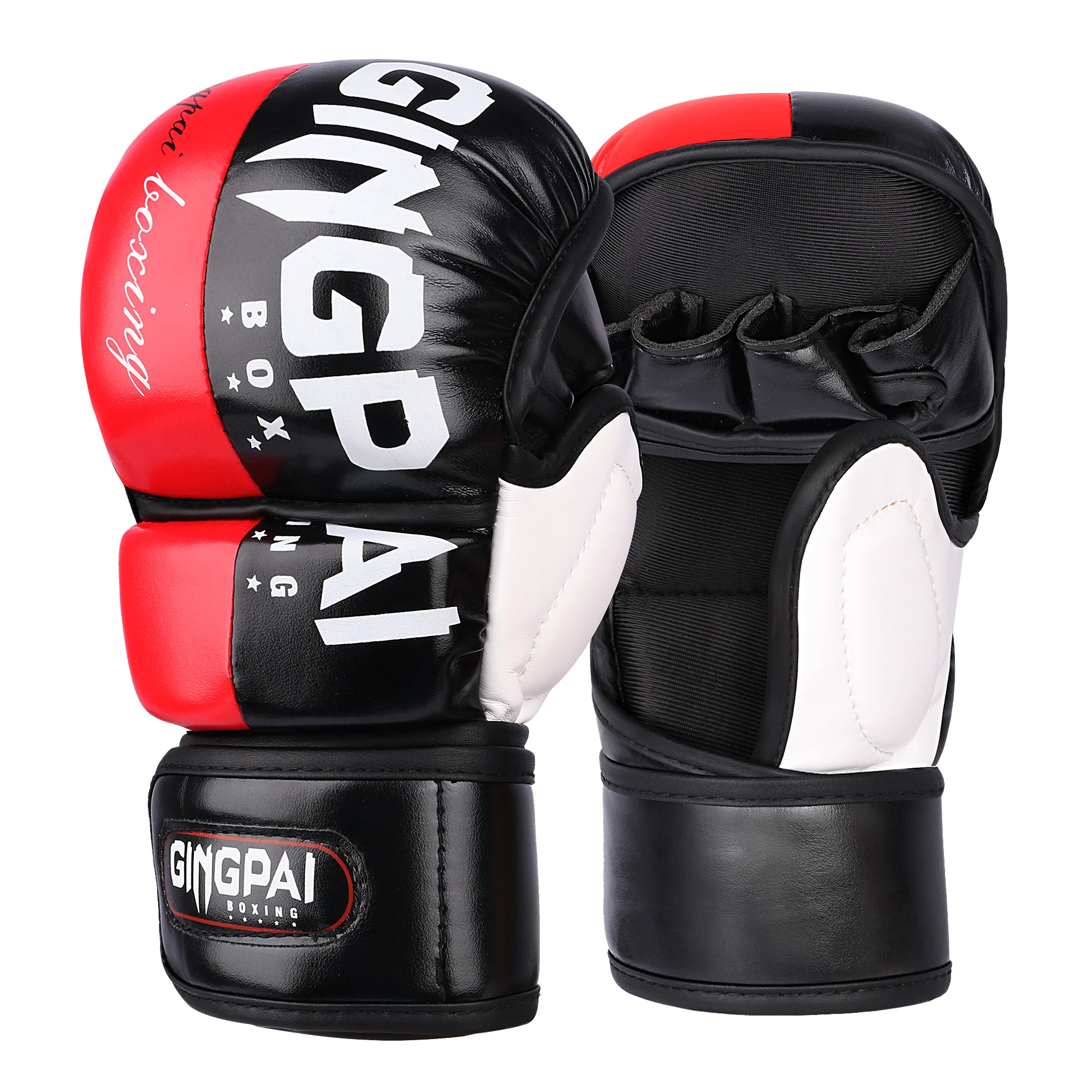 Professionelle MMA Halbfinger-Kampfboxhandschuhe, verdickte Sanda Free Fighting Mixed Martial Arts Trainingshandschuhe – Detail 5