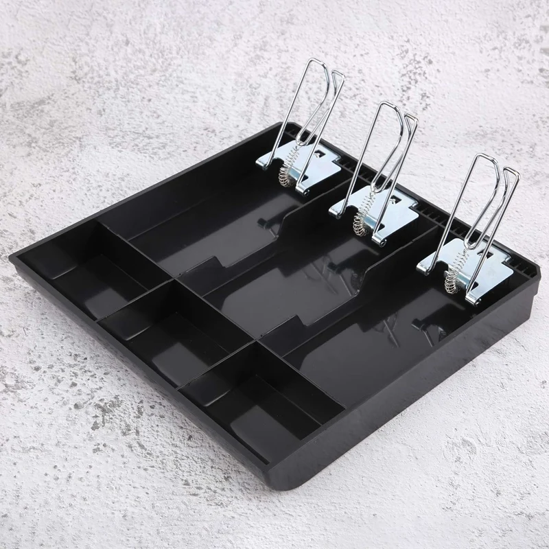 3-Grid Money Cash Coin Register Insert Tray Replacement Cashier Drawer Storage Register Tray Box Classify Store