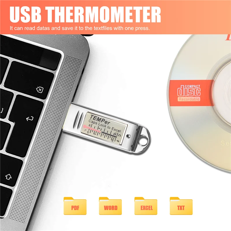 AEB1-Usb ميزان الحرارة استشعار درجة الحرارة مسجل البيانات للكمبيوتر ويندوز Xp Vista/7