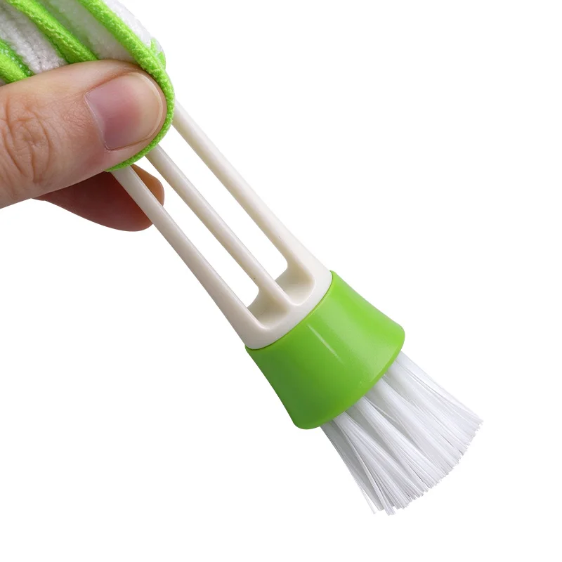 2 in 1 Car Air Vent Cleaning Brush Auto Dashboard Crevice Dust Removal Tool Soft Bristle Detailing Brush for Car Interior
