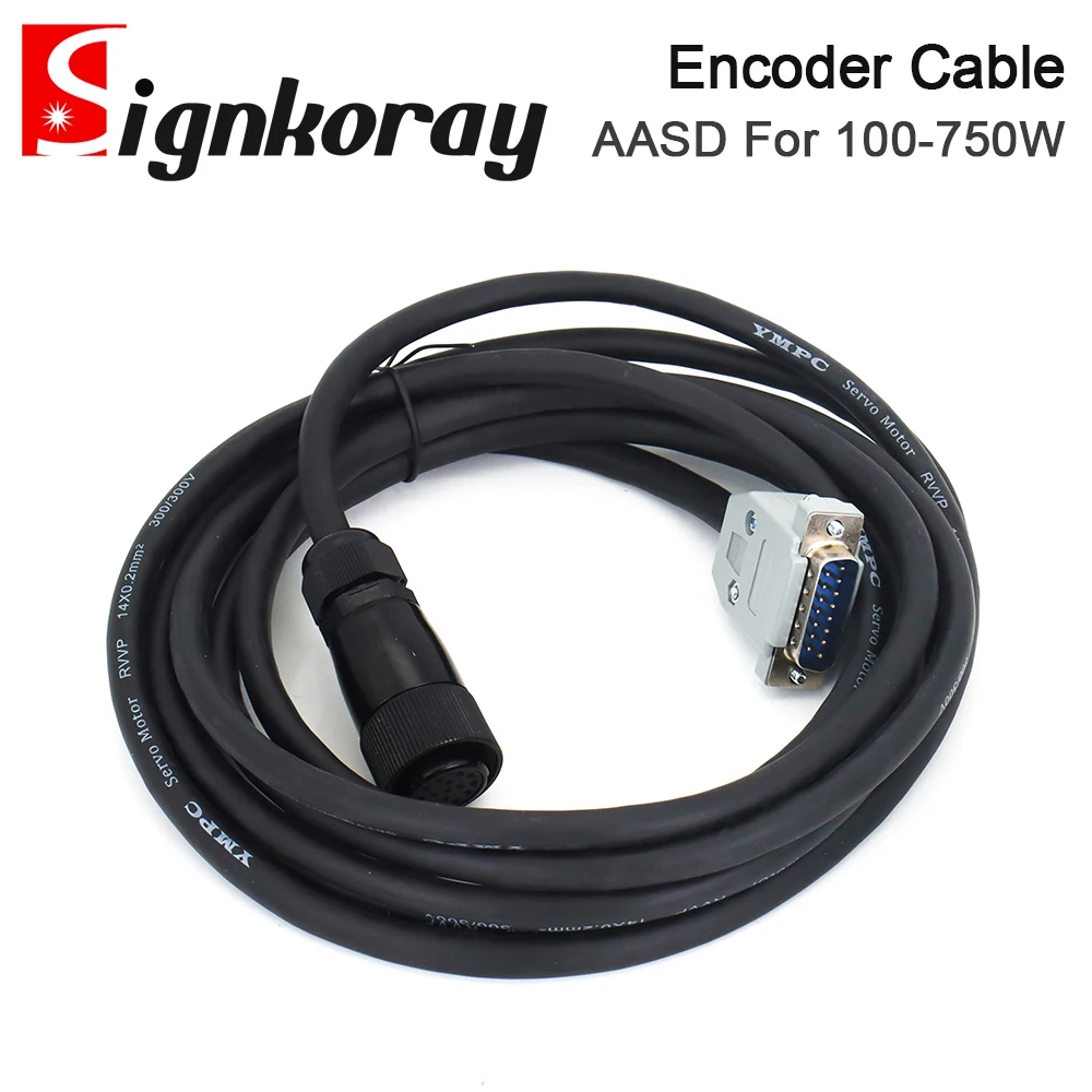 SignkoRay AASD AC Servo Motor Power Cable + Encoder Cable 3M 5M Length Good Quality For 100-750W Servo Motor