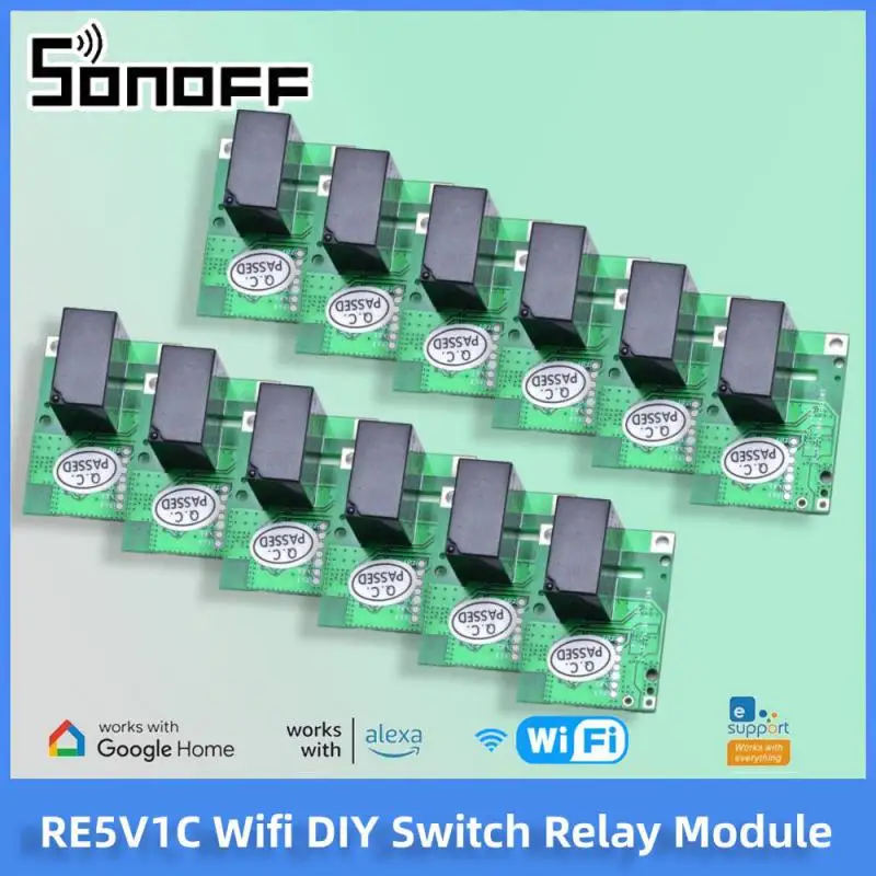 SONOFF RE5V1C DC5V Wifi Smart Home DIY Smart Switch Inching/selflock Relay ModuleWork With Ewelink Alexa Google Home Assistant