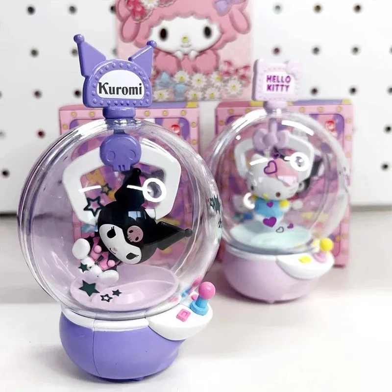 6PCS Genuine Sanrio Anime Clip Doll Machine Series Blind Box Mini Figure Ornament Cinnamonoll Melody Room Decoration Toy Gift