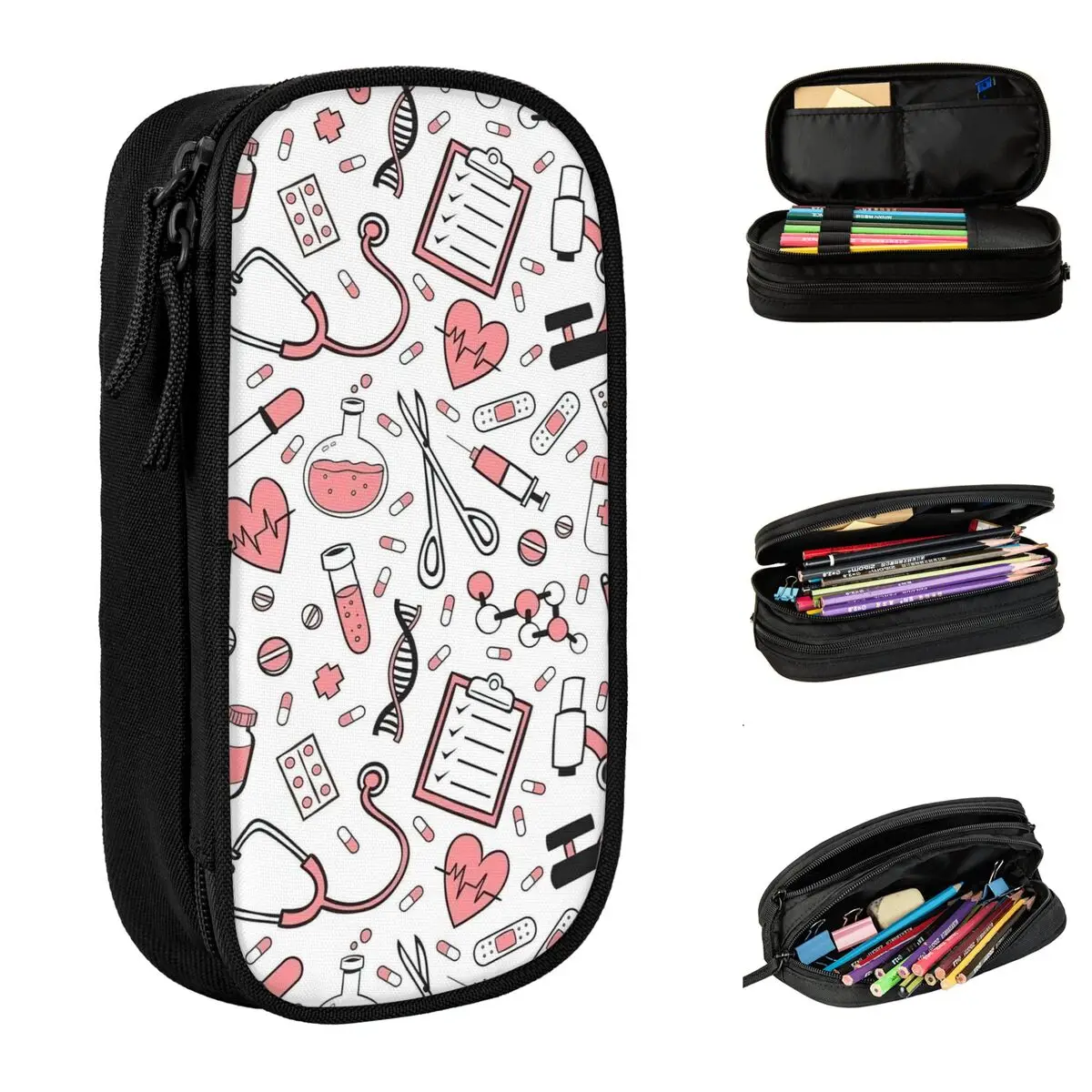 Enfermera En Apuros Nurse Medical Doctor Pencil Cases Classic Pen Holder Bag Girl Boy Large Storage School Supplies Pencilcases