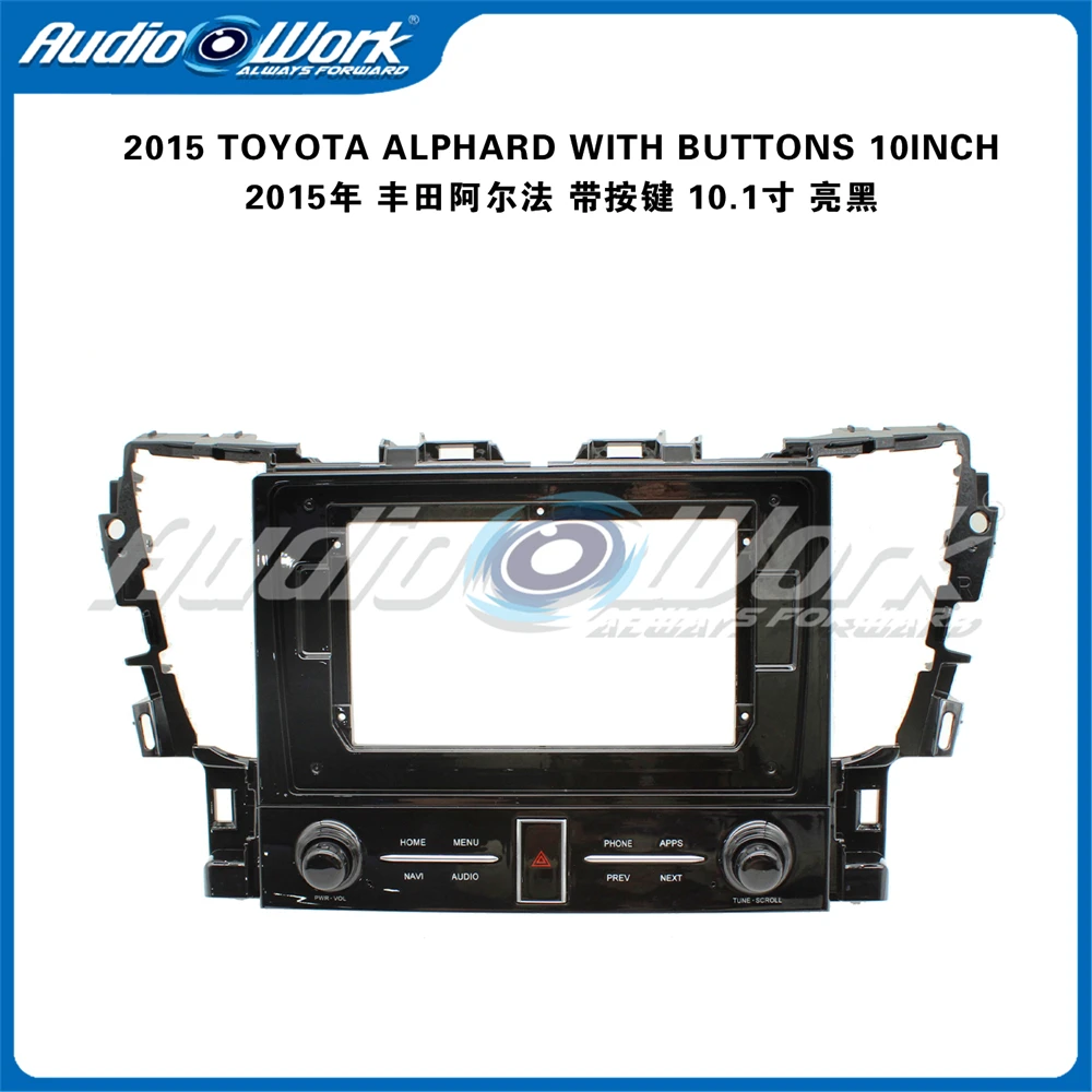 

Car accessories 10.1 Inch Fascia For TOYOTA ALPHARD Car Radio Stereo GPS Android Player 2Din Head Unit Panel Dash Install Fram