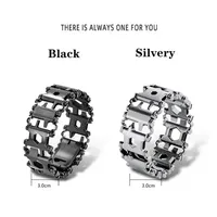 Multifunction Outdoor Tool Bracelet Screwdriver Bolt Driver Tools Stainless Steel Multi Tread Bracelet for Wearable Bike Tool