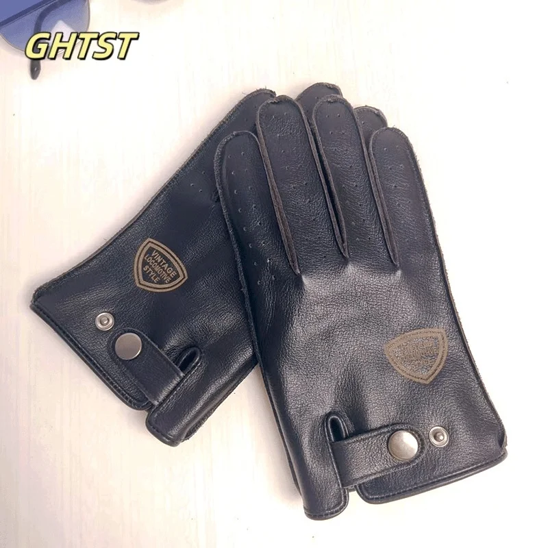 

2025 новые мужские перчатки из натуральной кожи, мужские перчатки из овчины, перчатки из натуральной кожи для вождения, моторные перчатки, Рождественский подарок