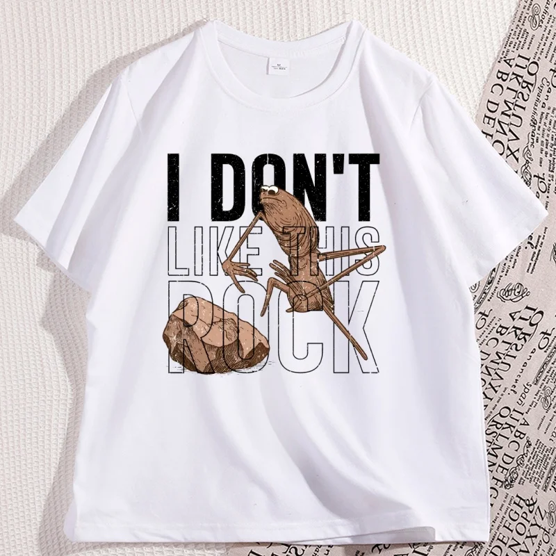 Marcus The Worm T Shirt Men Women I Don't Like This Rock T-Shirt Casual Cotton Short Sleeve Funny  Tees Unisex Streetwear
