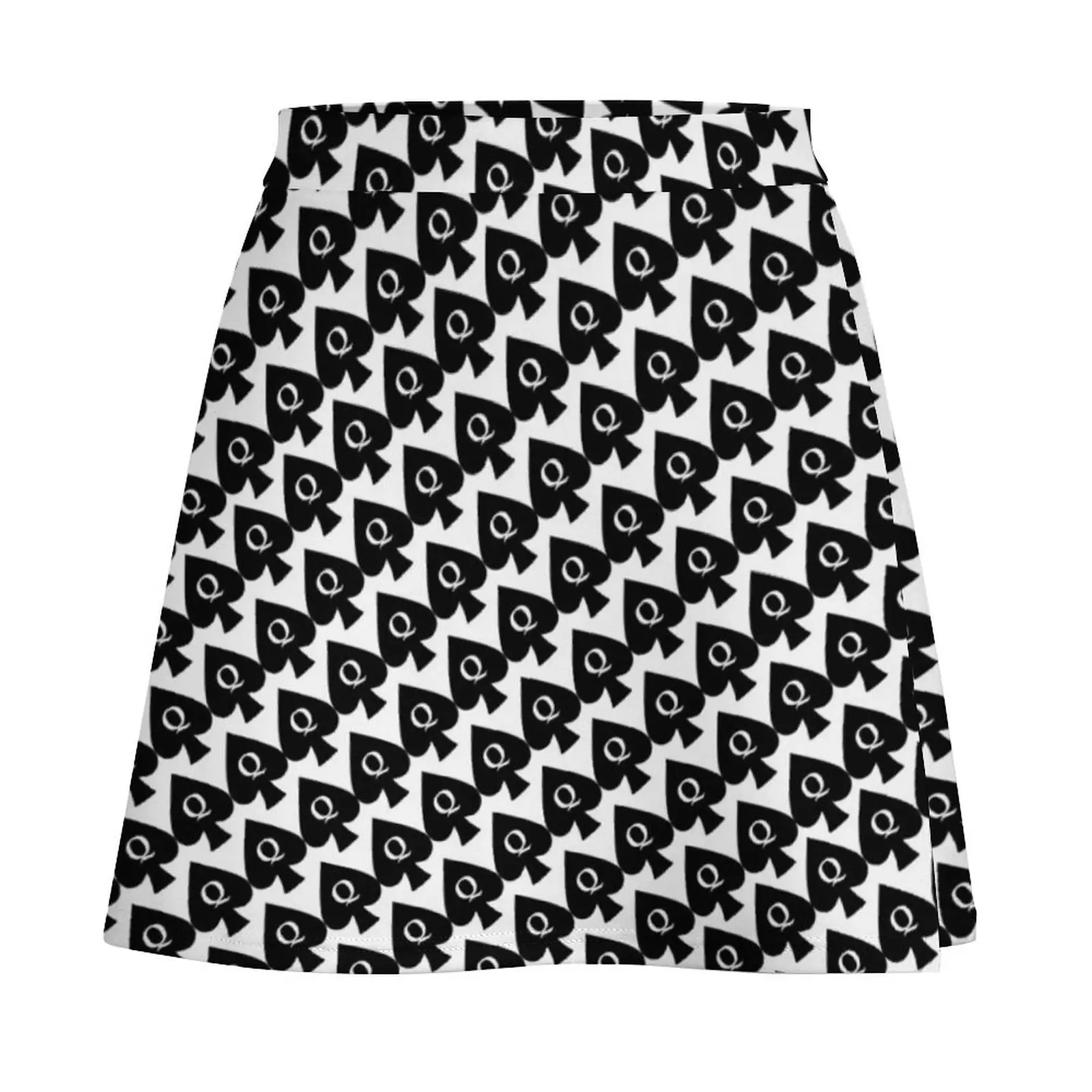 Hot Wife Secrets: Queen of Spades Motif Mini Skirt Korean skirts Female dress Mini Skirt