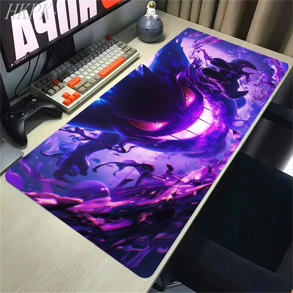 P-Pokemon-Gengar Grande Mousepad, großes Gaming-Mauspad, LockEdge, verdickte Computer-Tastatur, Tisch, Schreibtischunterlage