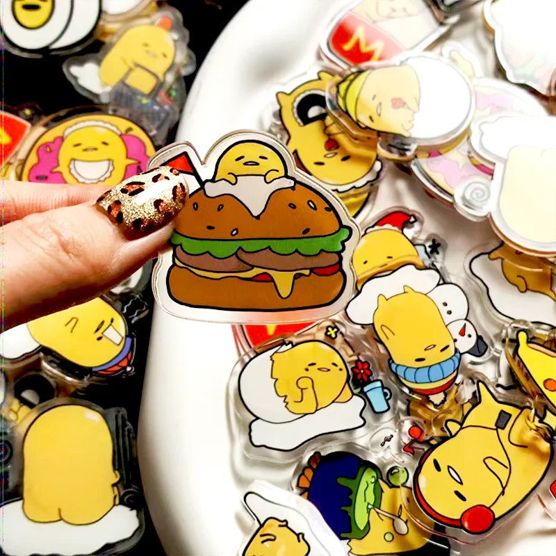 

Аксессуары Gudetama: акриловые листы 100/300/500 г, заготовки для магнитов на холодильник, милые магниты KT, материалы для брошей 4 см, DIY