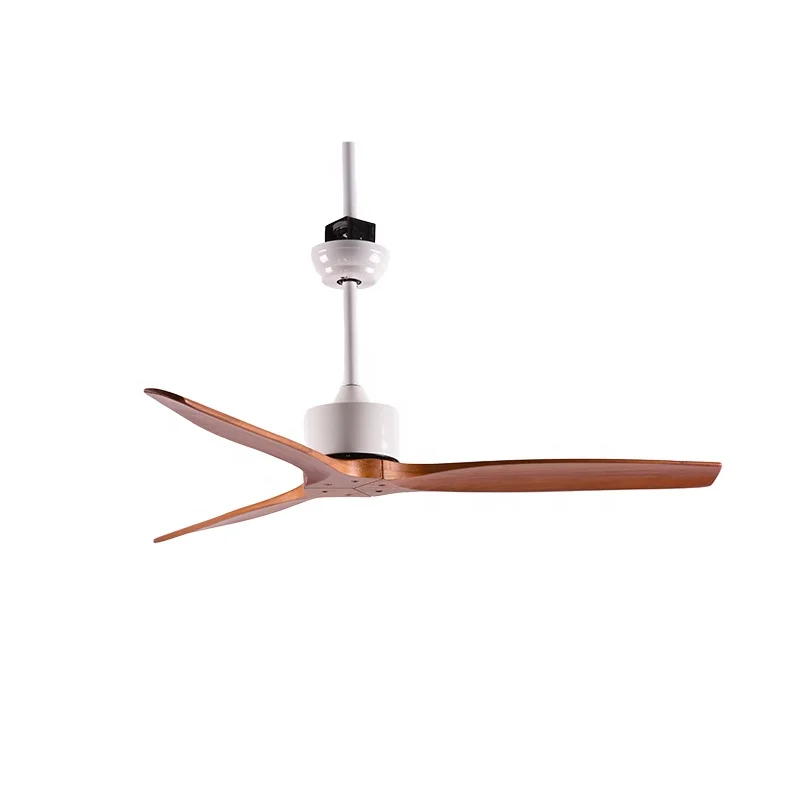 Solid Wood Styler Remote Control Electric Ceiling Fan with 3 Blades App Control Household Use