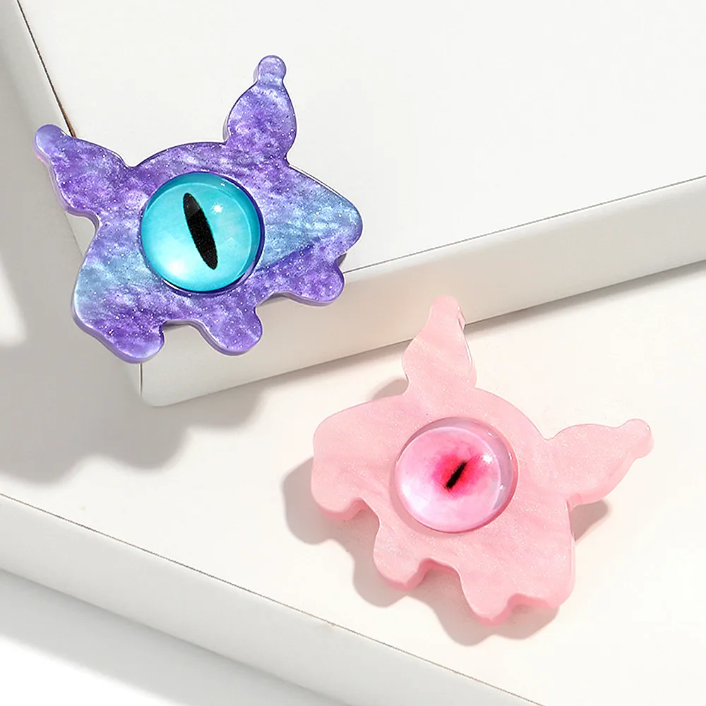 New Cute Cartoon Monster Acrylic Brooches Pins for Women Halloween Evil Eye Badge Creative Trendy Jewelry Accessories Decor Gift