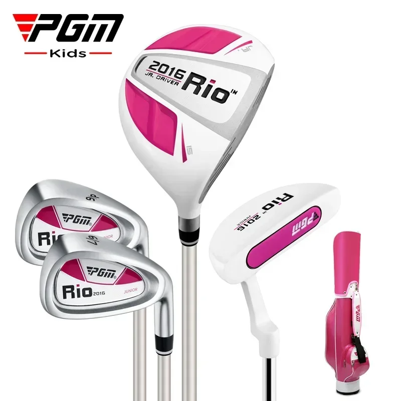 Mazze da golf per bambini PGM, set completo di mazze da golf, set da pratica per principianti per ragazzi e ragazze JRTG004