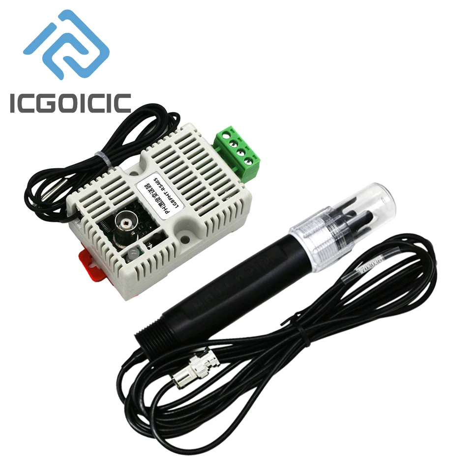 PH Temperature Transmitter Sensor Voltage 0-5V/0-10V/4-20mA/RS485 Output Online One-click Calibration Function Module