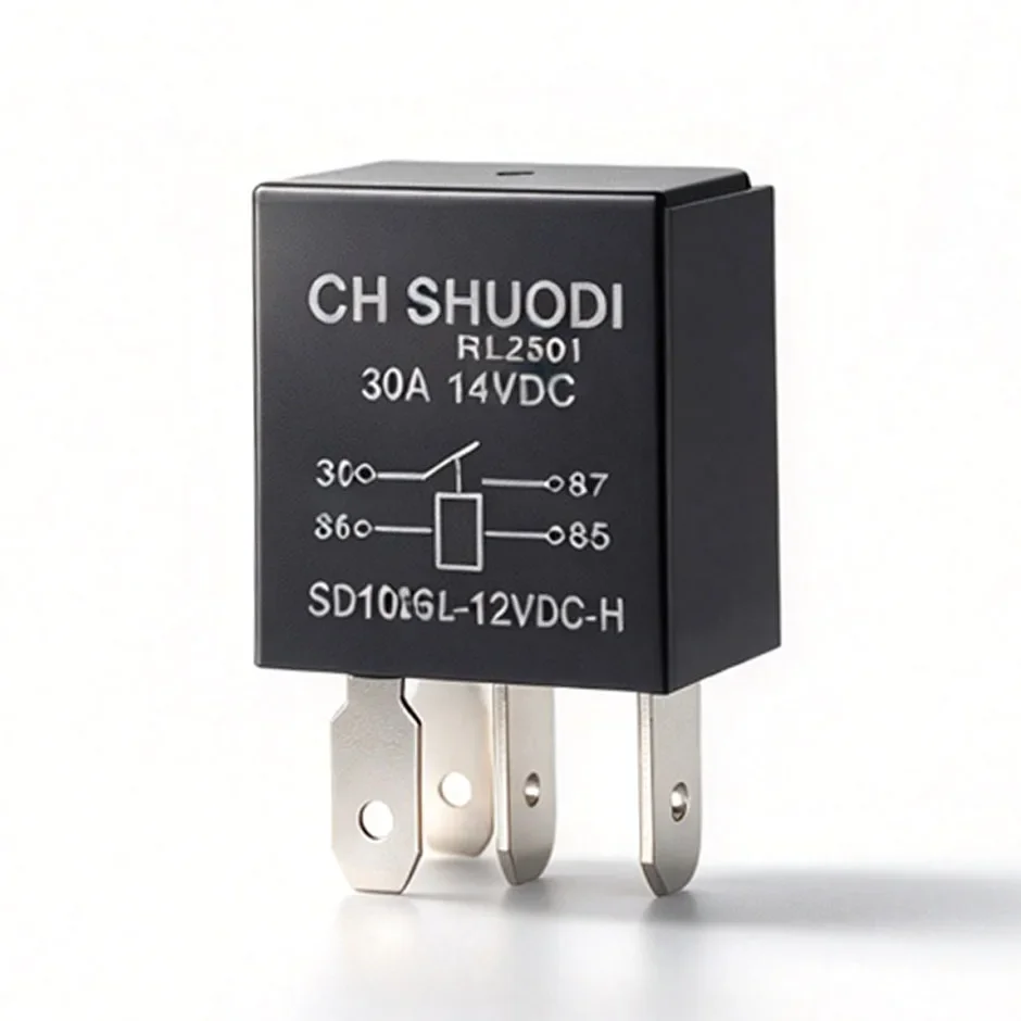 4pin Car Relay 12V/30A for Vehicle High Beam Lamp and Low Beam Lamp  Air Conditioning  Pump Refitted Automobile Etc