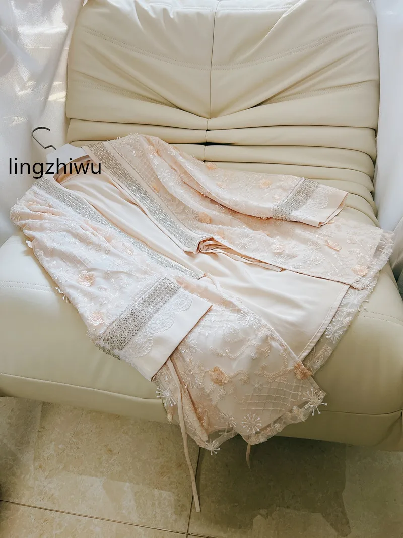 Lingzhiwu-casaco estilo chinês com manga longa e ombro aberto para as mulheres, roupas ao ar livre, nova primavera 2024