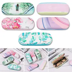 Fashionable Portable Glasses Case Small Fresh Leather Compression Storage Box Portable Mini Travel Holder Glasses Storage Case