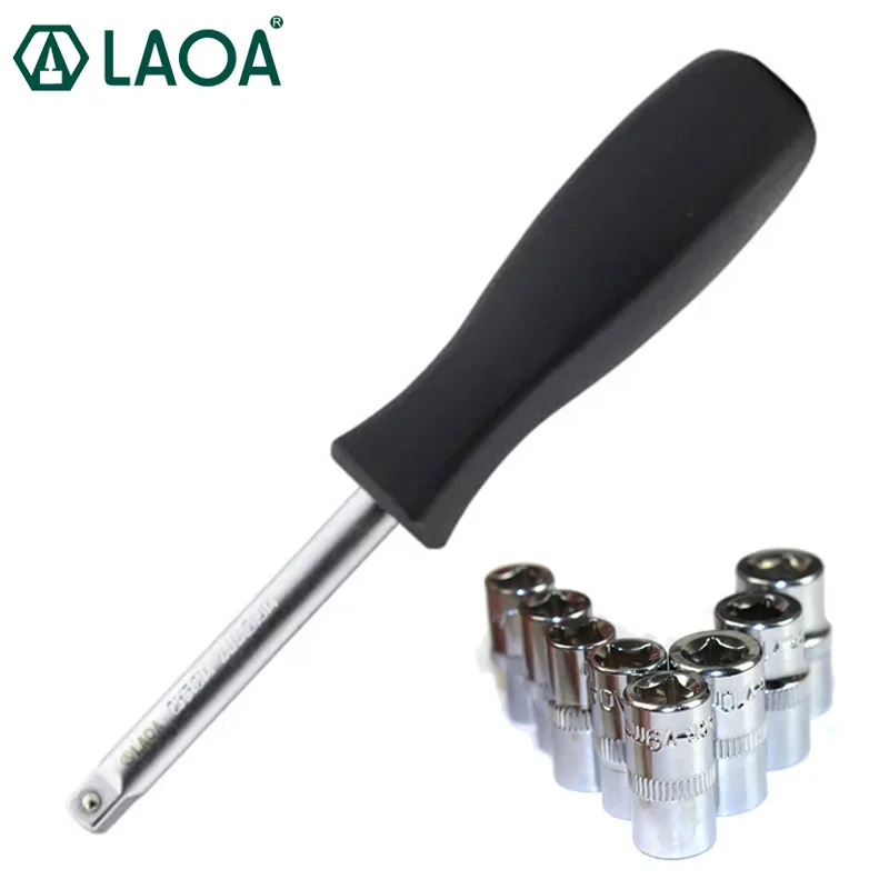 LAOA 1/4 Socket screwdriver sets 8pcs 6.35mm Sleeve sets Screwdriver Handle