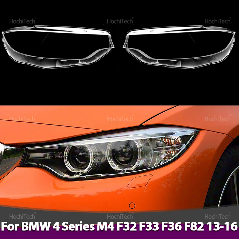 

Car Front Headlight Lens Cover for BMW 4 Series M4 F32 F33 F36 F82 2013-2016 Left Right Clear Lamp Hood Transparent Lampshade
