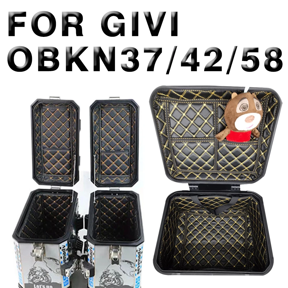 Motorcycle Trunk Cargo Liner Protector Seat Bucket Pad Storage Box Mat Leather Accessories for GIVI OBKN 42 58 37 OBKN42 OBKN58