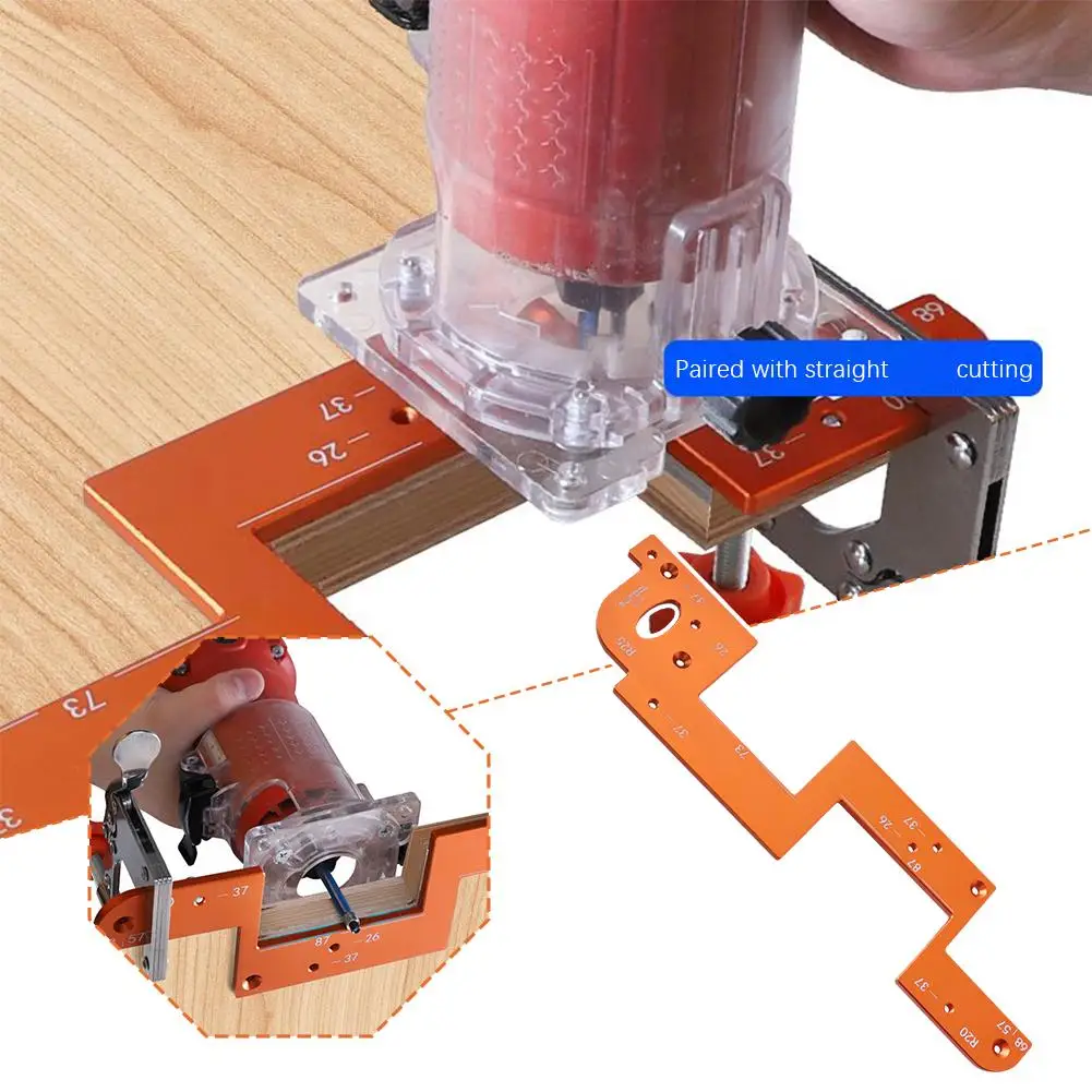 Invisible Embedded Handle Slotting Template Handle Artifact Tool Wardrobe Slotting Tools Mold Woodworking Auxiliary Positio S4Q3