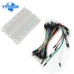 Breadboard 400 Punten Soldeerloze Pcb Board Test Ontwikkelen Jumpe Draad Brooddraden Dupont Line 10Cm Broodboard Elektronische Kit