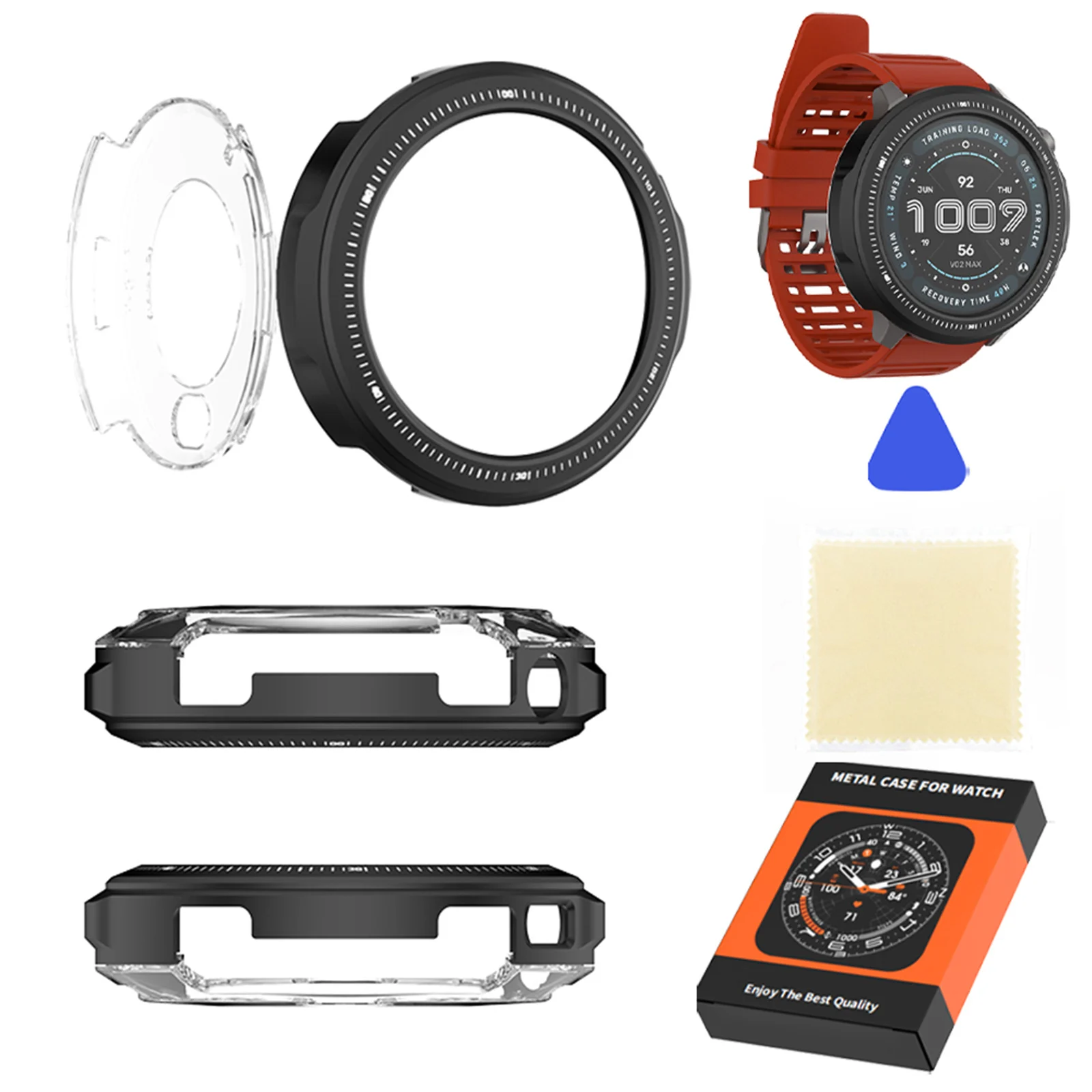 

Protective Bumper Shell Hollow Drop-Resistant Protector Shell Shockproof Compatible for Amazfit Balance 2 Smart Watch 47mm