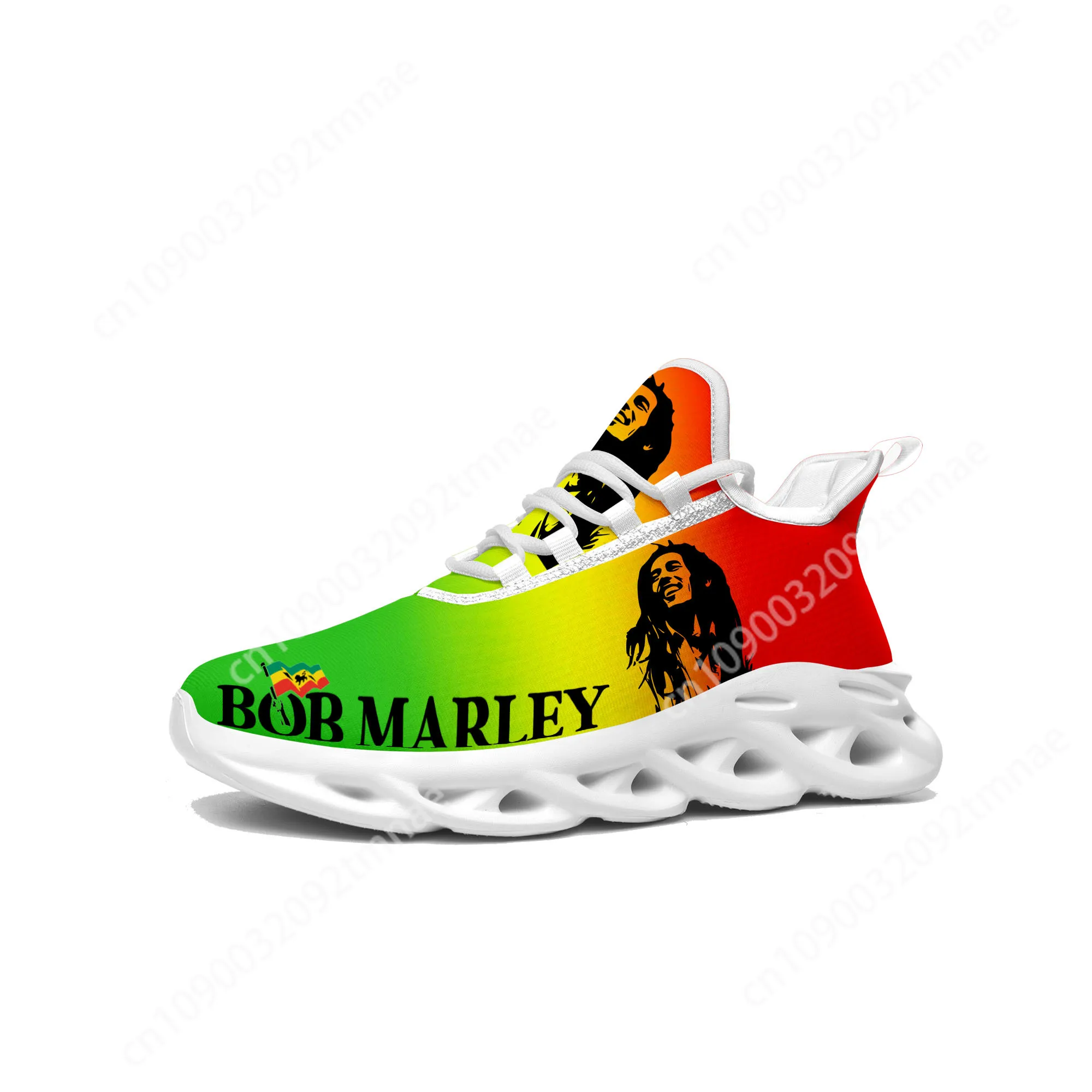 Reggae Rock Music Star Bob Marley Flats Sneakers Mens Womens Sports Running Shoe Sneaker Lace Up Mesh Custom Tailor-made Shoe