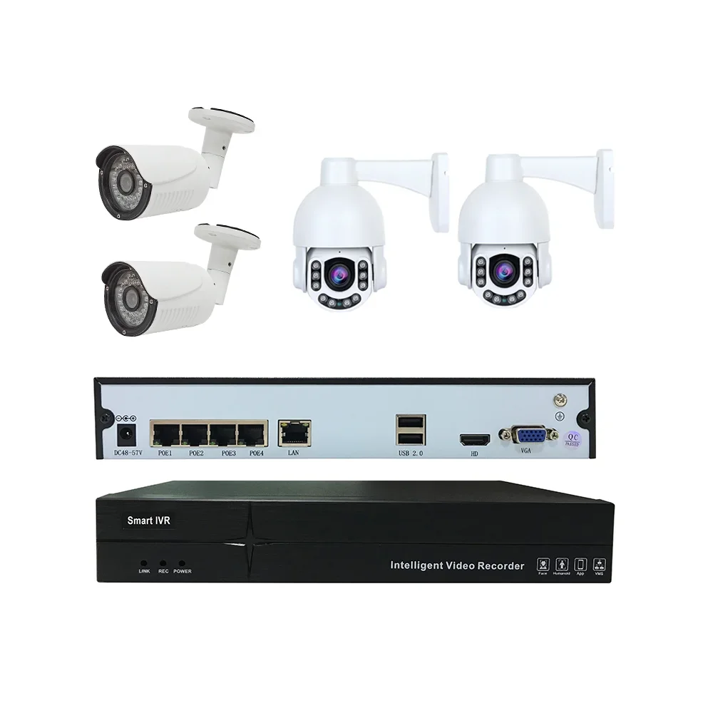 DIY IP Camera Kit 4 CH 8CH 16CH 1080P 1 SATA POE NVR H.265 Network Video Recorder