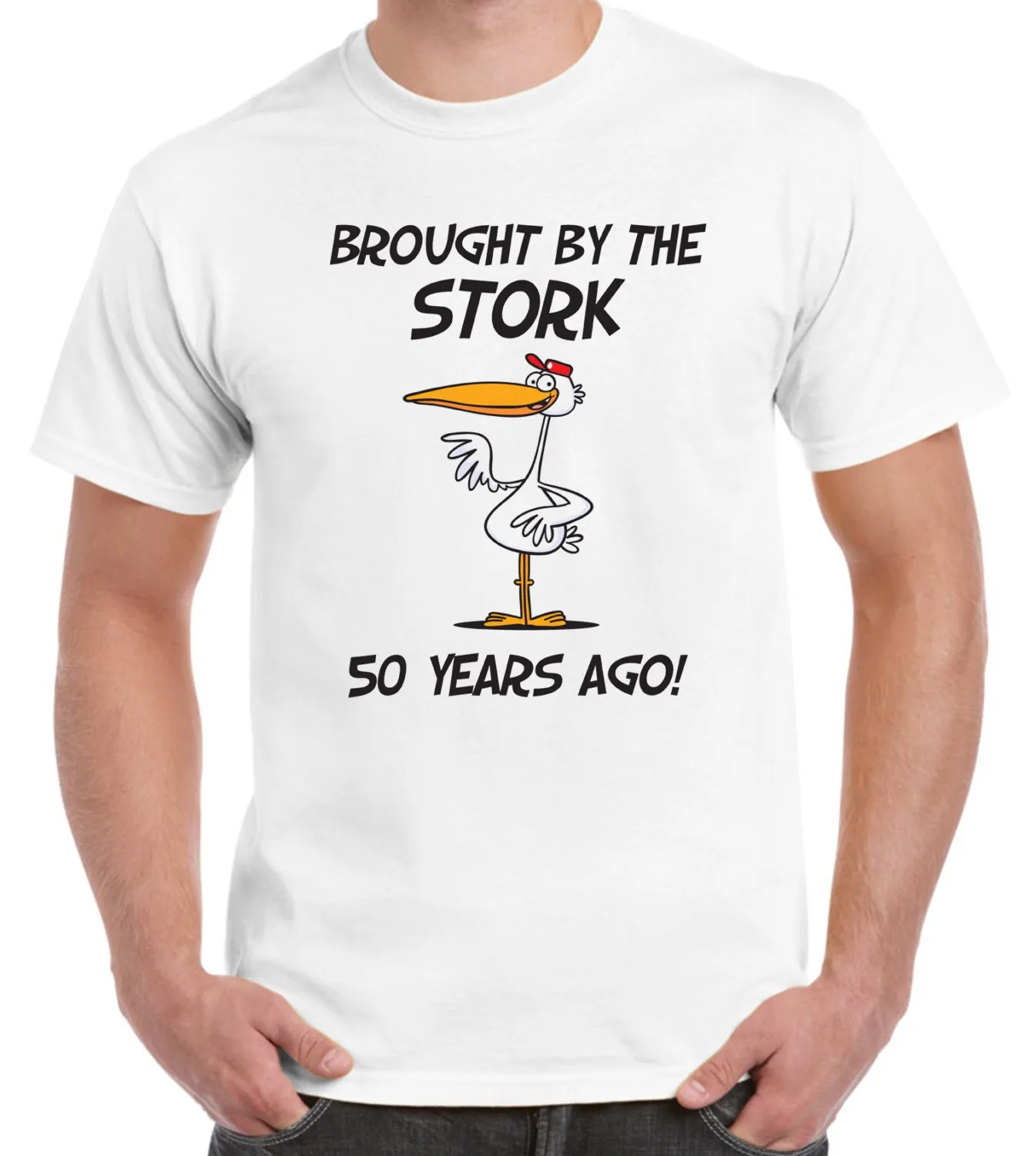 Brought By The Stork 50th Birthday Men's T Shirt