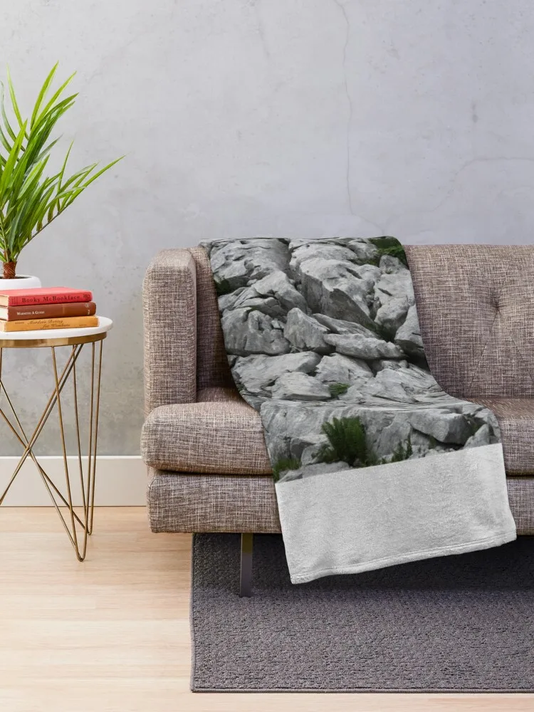 Rock Formation at Mount Canin. Italian Alps Throw Blanket Hair Sofa Quilt Heavy Blankets