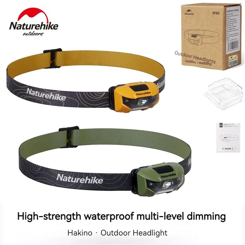 Naturehike Ultralight Headlamp Camping Headlight Head Lamp 4 Modes Flashlight SOS Emergency Light Portable Waterproof IP66 47g