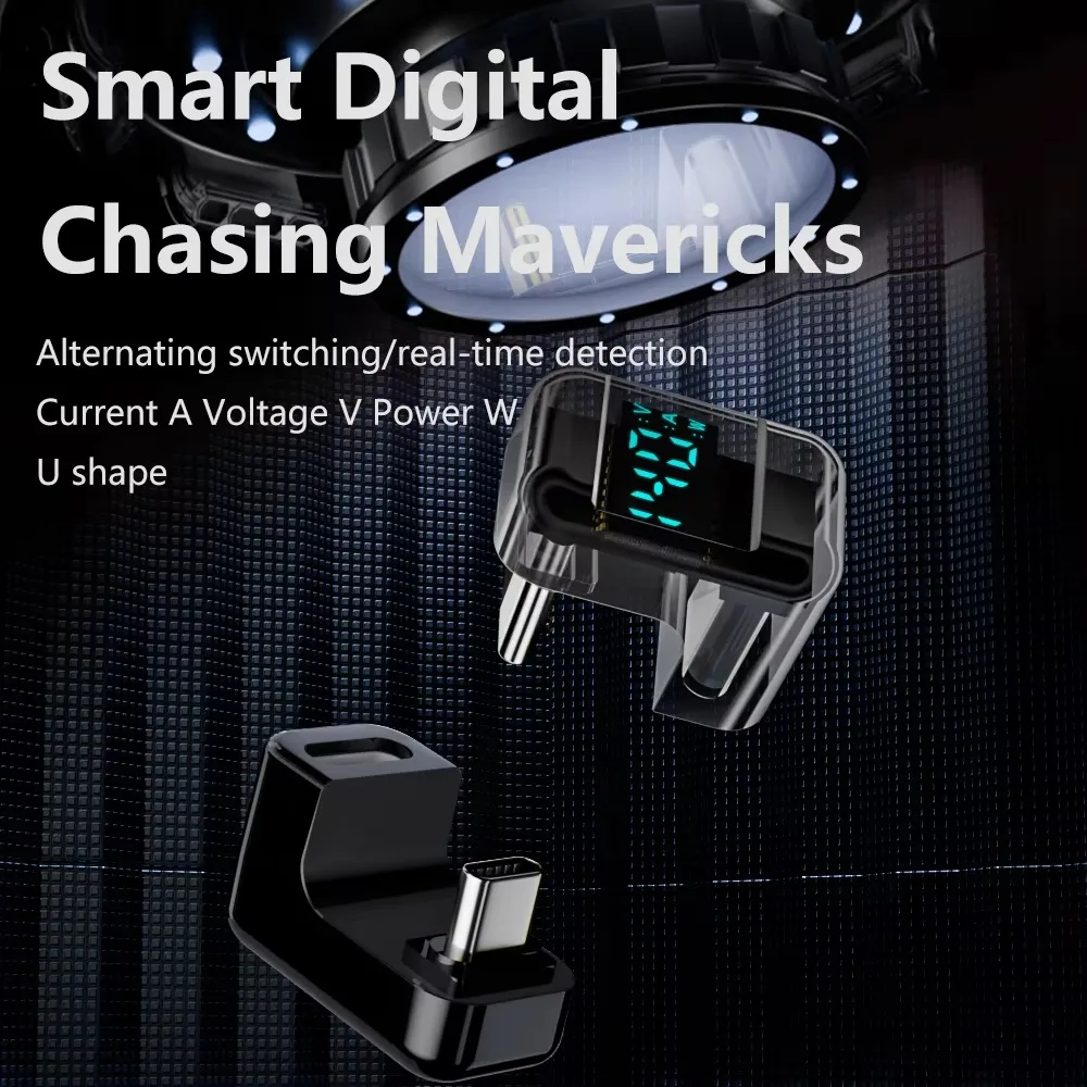 

USB4 Digital Display USB C Male to Female Adapter 40Gbps, 180 Degree Angled Connector 140W Power 8K@60Hz Video for Laptop Phone