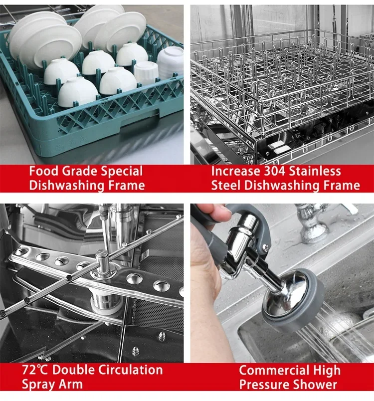 ETL CE High Capacity China Automatic Commercial Dish Washer Dishwasher Restaurant Dishwashing Machine