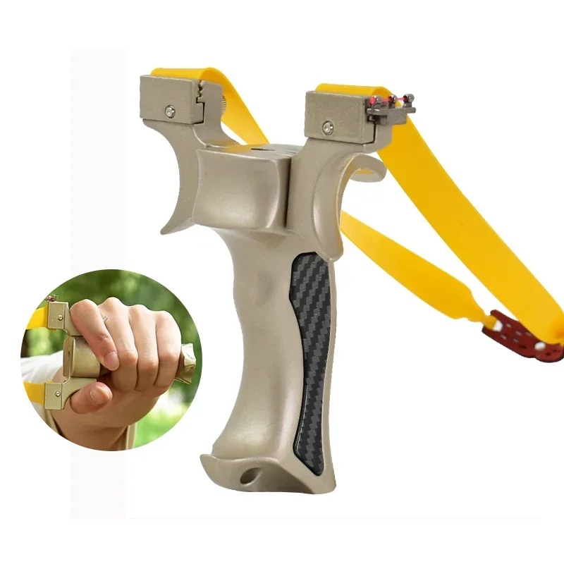 

Alloy Glossy Slingshot Sling Field Hunting Shooting Precise Aiming High-strength All-metal Bow Body Strong and Durable