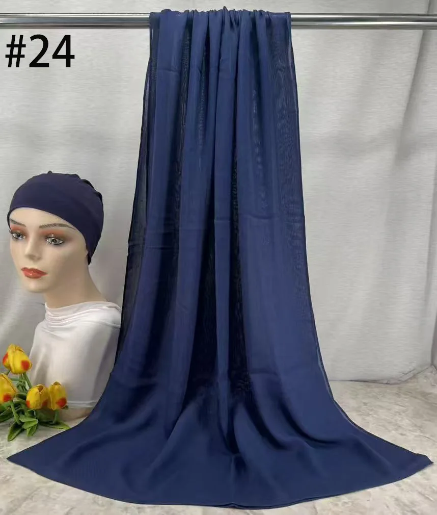 Mini Modal Hijab with Undercap Set Basic Stretchy Pullover Headscarf Thin Breathable Sunscreen Head Wrap Hijabs Scarf 165*50cm image 3
