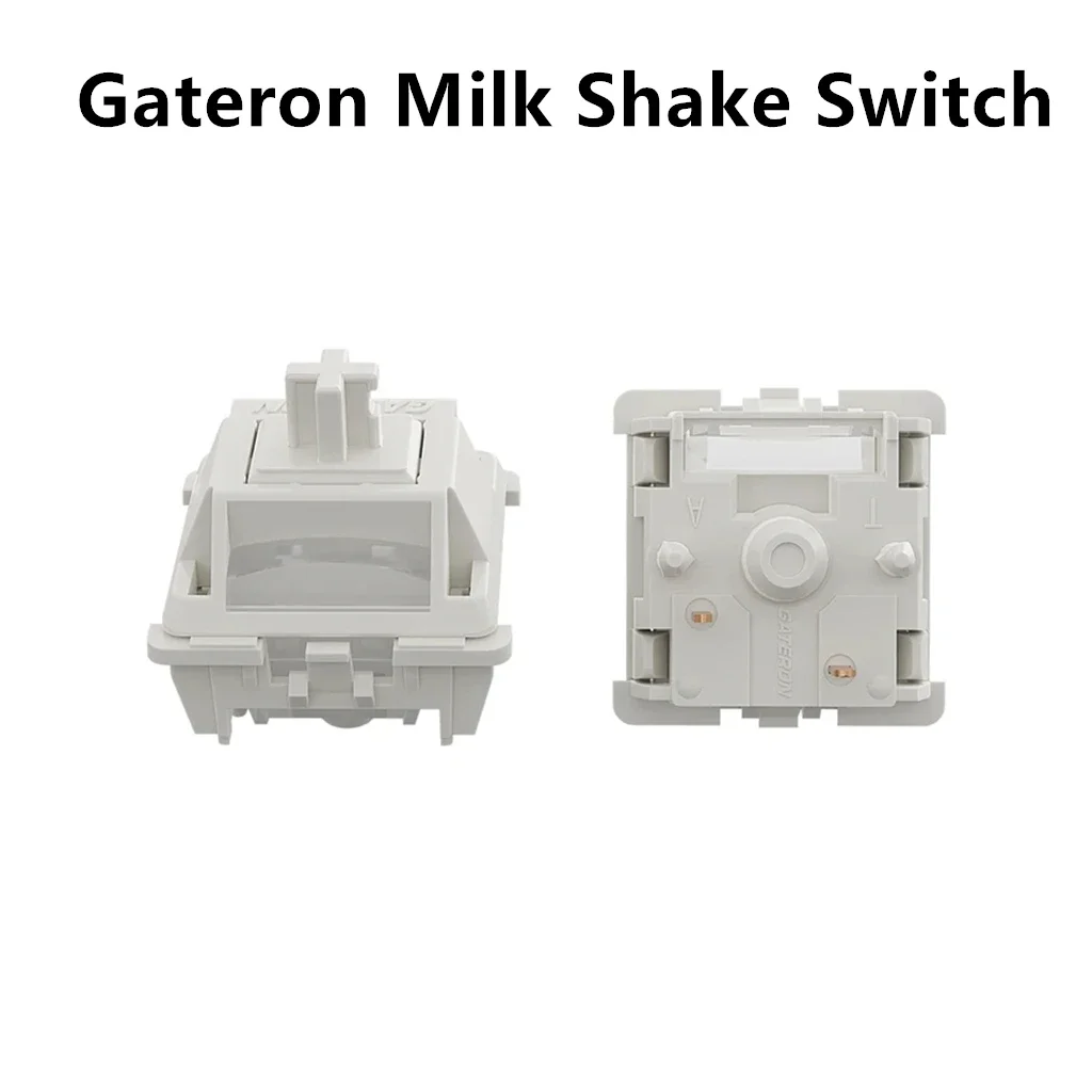 Gateron Milk Shake Switch, Smoothie Switch, Linear MX Stem para Gaming Teclado Mecânico, Prelubed 40g, 2 Stages Spring, Full POM