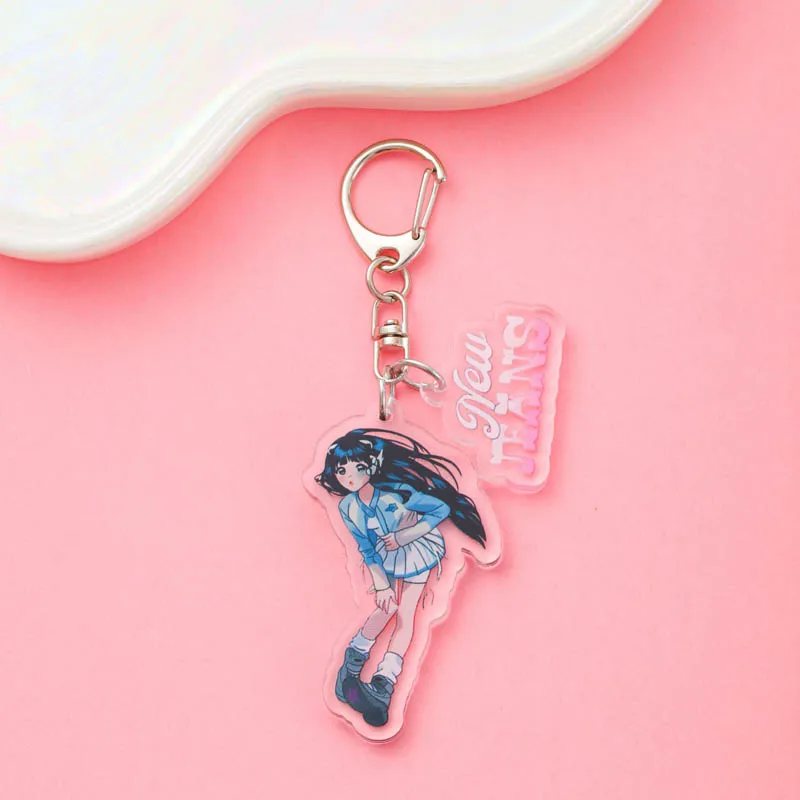 Powerpuff Girls Co-branded New Jeans Anime brelok akcesoria Cartoon Bag Pendant Cute Charm Keyring Friends Fans Gifts