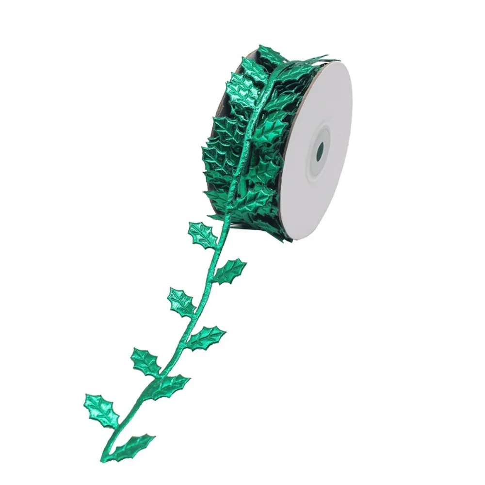 DIY Accessory 10M Length Maple Leaf Ribbon Ultrasonic Cut Multi Color Leaf Trim Decor Ribbon Party