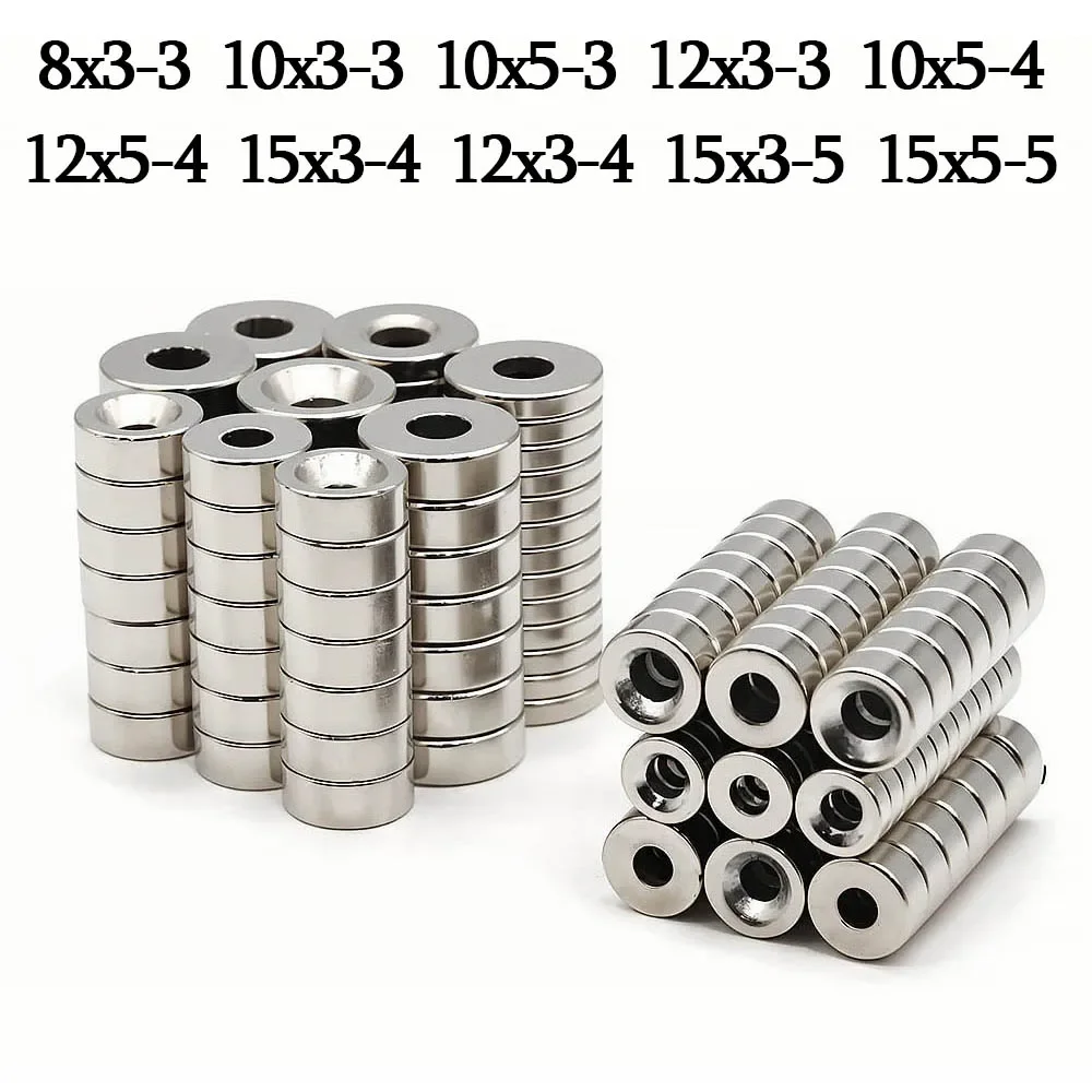 Super Strong Round Neodymium Magnet Powerful with holes Magnets N35 small Permanent Magnetic NdfeB Refrigerator Magnet 10x3-3mm