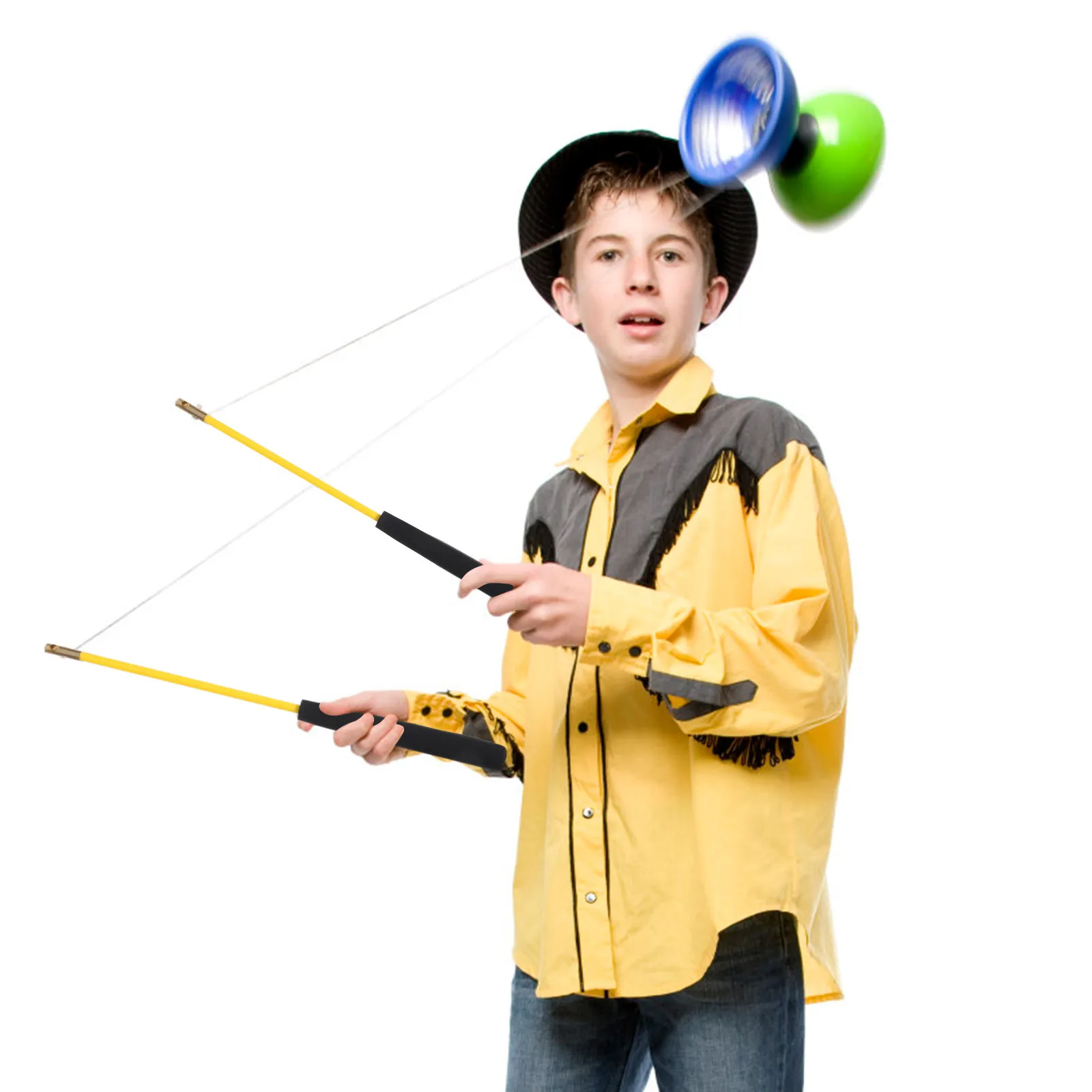 2Pcs Professional Diabolo Sticks Anti-Slip Lightweight Replacement Handsticks for Juggling Fitness and Chinese Play