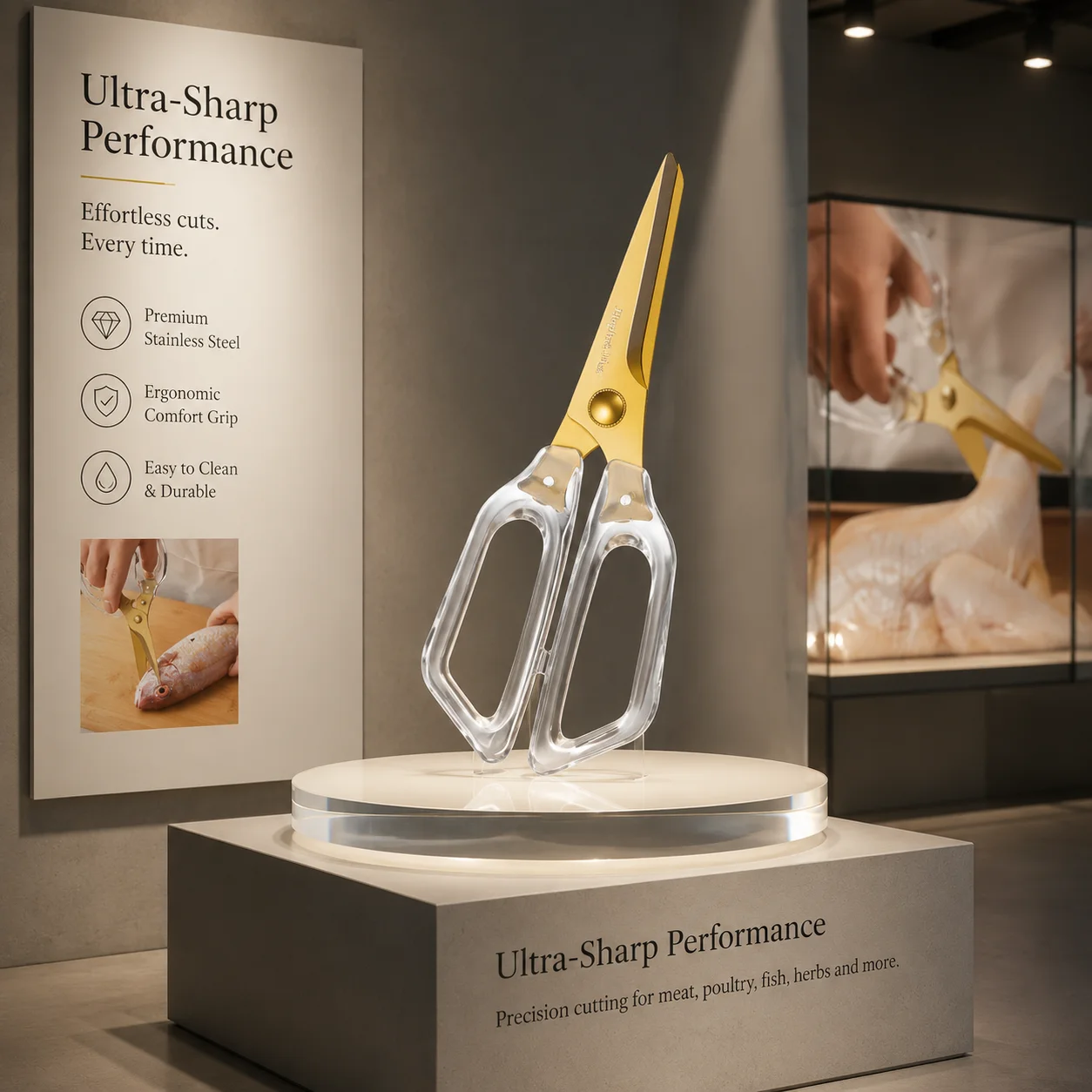 Factory Direct SK5 Kitchen Scissors - Heavy Duty Stainless Steel For Chicken Bones, Multi-Function Household Food Prep