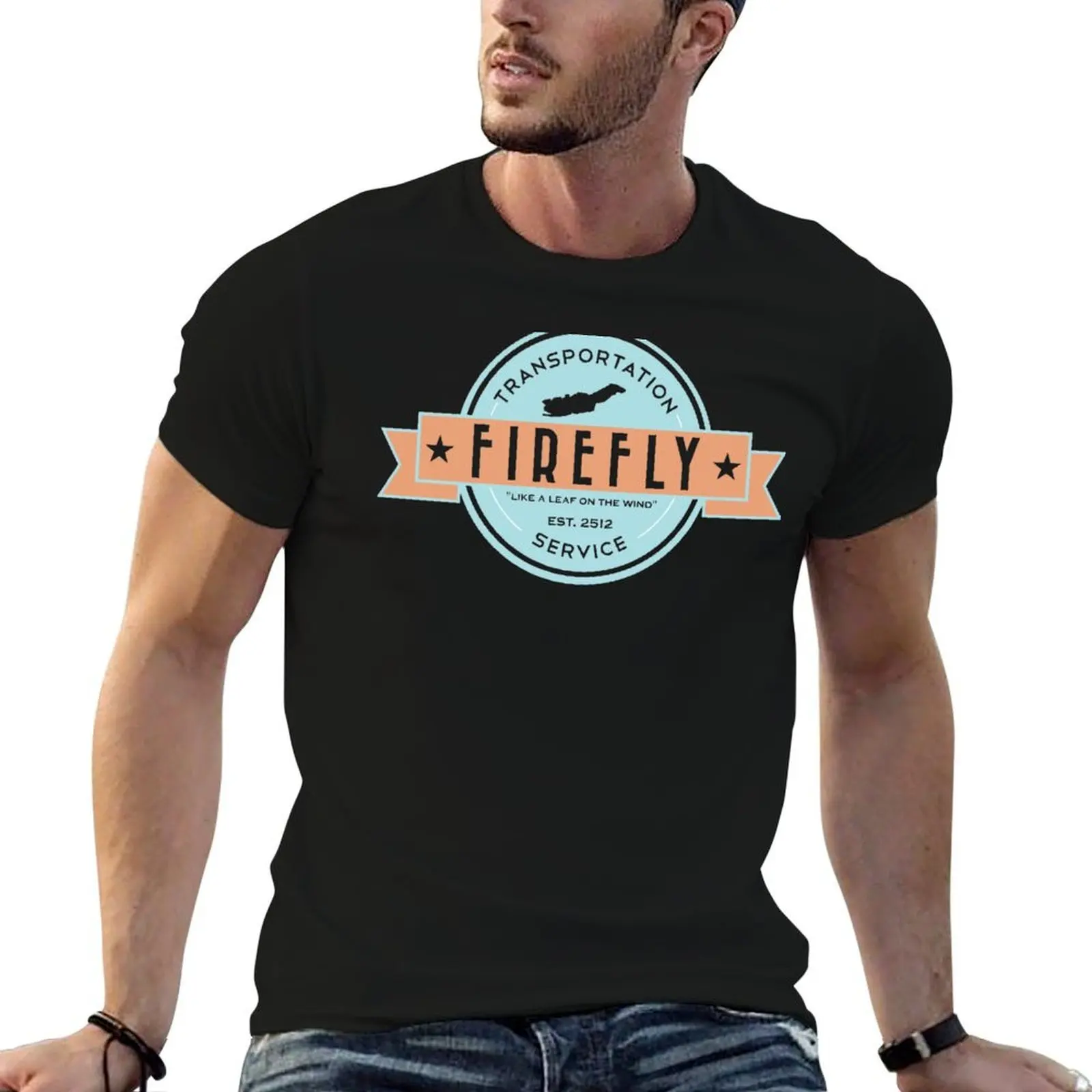 Firefly Transportation T-Shirt Trendy Pattern T-Shirt for Men