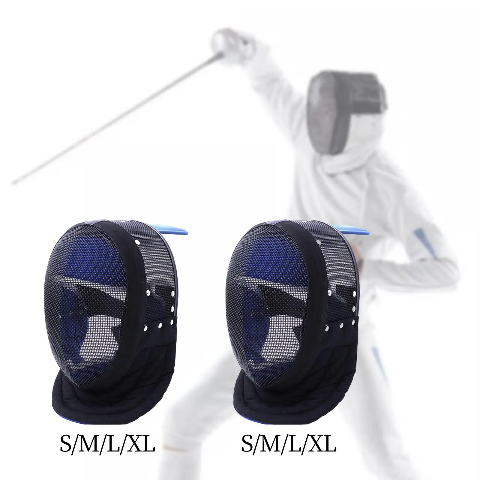 Fencing Practice Helmet Metal Mesh Protector with Detachable Liner for Epee Foil Safe Sparring Gear